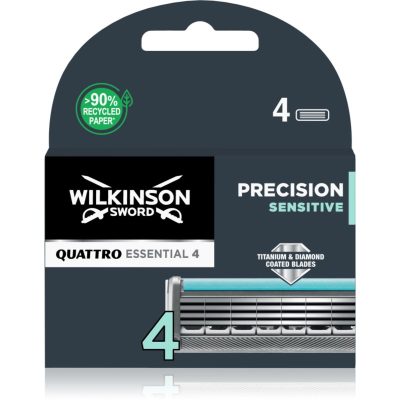 Wilkinson Sword Quattro Essential 4 Precision Sensitive náhradní břity 4 ks - parfo.cz