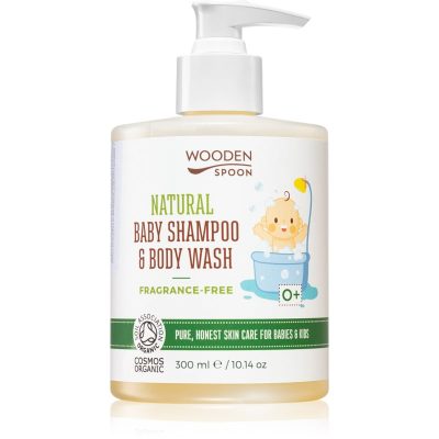 WoodenSpoon Natural šampon a sprchový gel pro děti bez parfemace 300 ml - parfo.cz