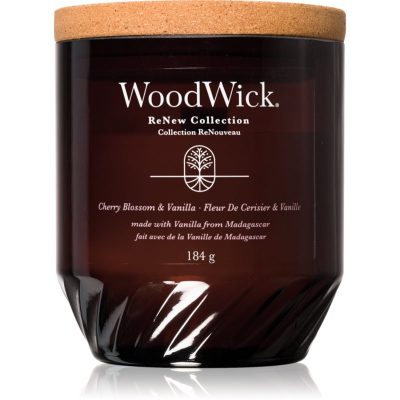 Woodwick Cherry Blossom & Vanilla vonná svíčka s dřevěným knotem 184 g - parfo.cz