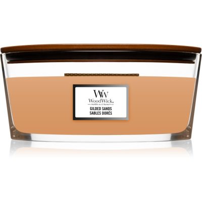 Woodwick Gilded Sands vonná svíčka s dřevěným knotem (hearthwick) 453 g - parfo.cz