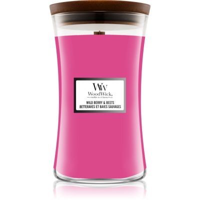 Woodwick Wild Berry & Beets vonná svíčka s dřevěným knotem 609