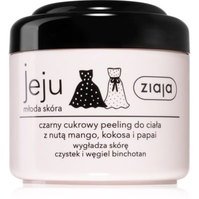 Ziaja Jeju Young Skin cukrový tělový peeling černý 200 ml - parfo.cz