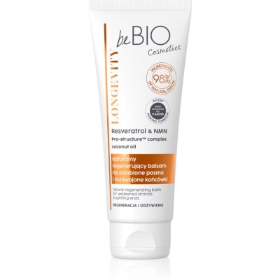 beBIO Longevity bezoplachová vlasová péče na roztřepené konečky vlasů 75 ml - parfo.cz