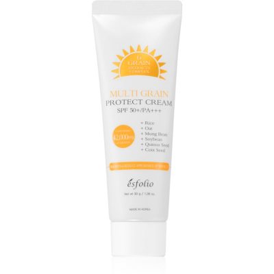 esfolio Protect Cream Multi Grain rozjasňující ochranný krém na opalovaní SPF 50+ 30 g - parfo.cz