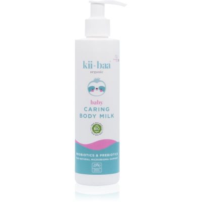 kii-baa® organic Baby Caring Body Milk pečující tělové mléko s probiotiky a prebiotiky pro děti od narození 250 ml - parfo.cz