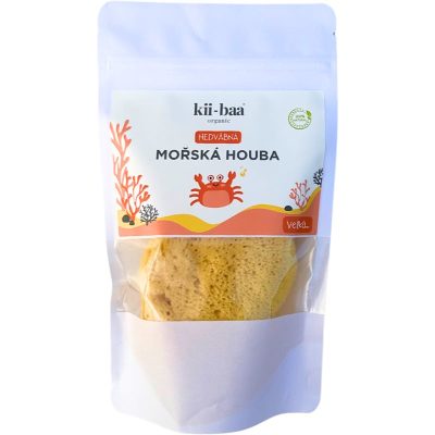kii-baa® organic Natural Sponge Wash přírodní mořská mycí houba 10-12 cm 1 ks - parfo.cz