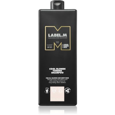 label.m Cool Blonde Toning Shampoo šampon neutralizující žluté tóny 1000 ml - parfo.cz