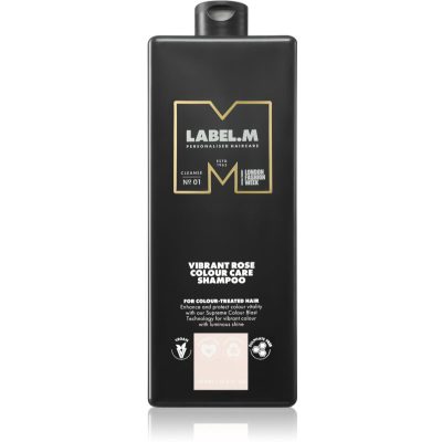 label.m Vibrant Rose Colour Care Shampoo hydratační šampon pro barvené a melírované vlasy 1000 ml - parfo.cz