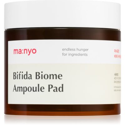 ma:nyo Bifida Biome exfoliační čisticí polštářky pro hydrataci a vypnutí pokožky 70 ks - parfo.cz