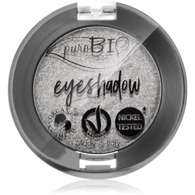 puroBIO Cosmetics Compact Eyeshadows oční stíny odstín 23 Silver 2