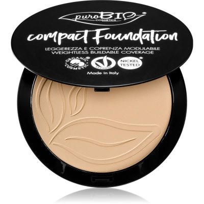 puroBIO Cosmetics Compact Foundation kompaktní pudrový make-up SPF 10 odstín 01 9 g - parfo.cz
