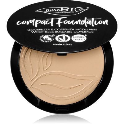 puroBIO Cosmetics Compact Foundation kompaktní pudrový make-up SPF 10 odstín 02 9 g - parfo.cz