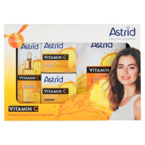 Dárková sada kompletní rozjasňující péče proti vráskám Vitamin C Astrid