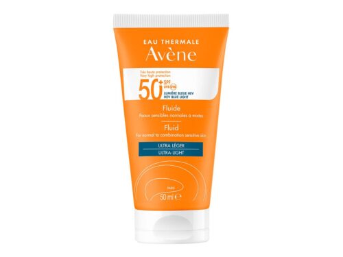 Lehký ochranný pleťový fluid SPF 50+ (Fluid) 50 ml Avéne