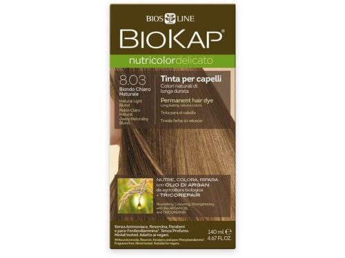 NUTRICOLOR DELICATO – Barva na vlasy – 8.03 Blond přírodní světlá 140 ml Biokap