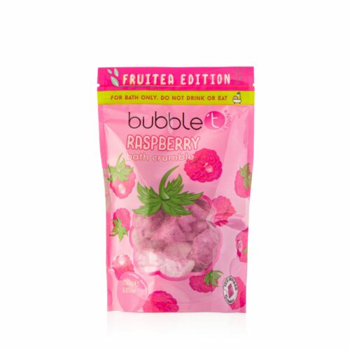 Šumivé kousky do koupele Raspberry (Bath Crumble) 250 g Bubble T Cosmetics