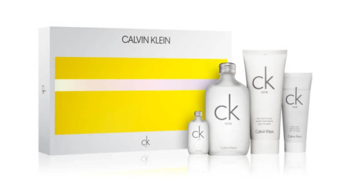 CK One – EDT 200 ml + EDT 15 ml + sprchový gel 100 ml + tělové mléko 200 ml Calvin Klein