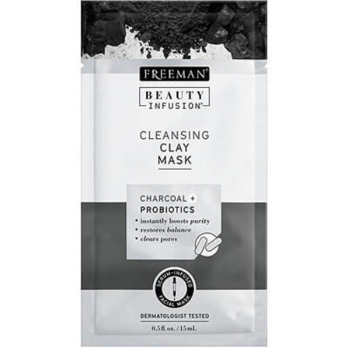 Čisticí jílová maska Aktivní uhlí a probiotika Beauty Infusion (Cleansing Clay Mask) 15 ml Freeman