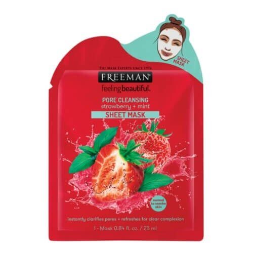 Čisticí látková maska Jahoda a máta (Pore Cleansing Mask) 25 ml Freeman