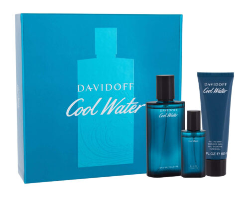 Cool Water Man – EDT 75 ml + sprchový gel 50 ml + EDT 15 ml Davidoff