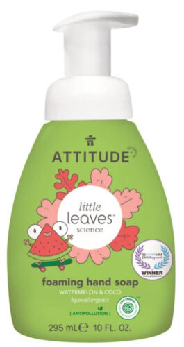 Dětské pěnivé mýdlo na ruce Little Leaves s vůní melounu a kokosu 295 ml Attitude