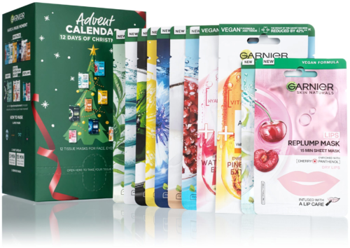 12denní adventní kalendář Tissue Mask Garnier