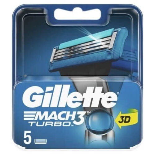 Náhradní hlavice Gillette Mach3 Turbo 3D 5 ks Gillette