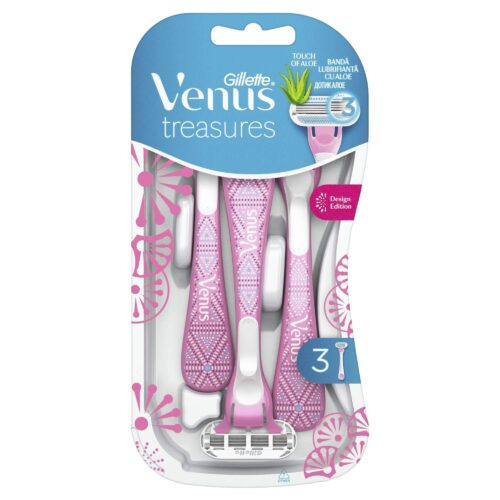 Jednorázová holítka Venus Treasures Pink 3 ks Gillette