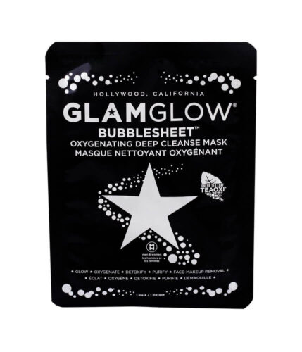 Textilní maska pro rozjasnění pleti Bubblesheet (Oxygenating Deep Cleanse Mask) 1 ks Glamglow