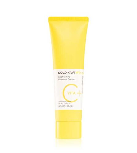 Noční rozjasňující pleťový krém Gold Kiwi Vita C+ (Brightening Sleeping Cream) 80 ml Holika Holika