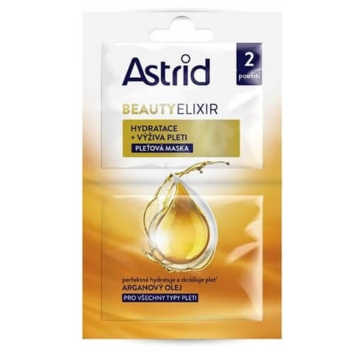 Hydratační a vyživující pleťová maska Beauty Elixir 2 x 8 ml Astrid