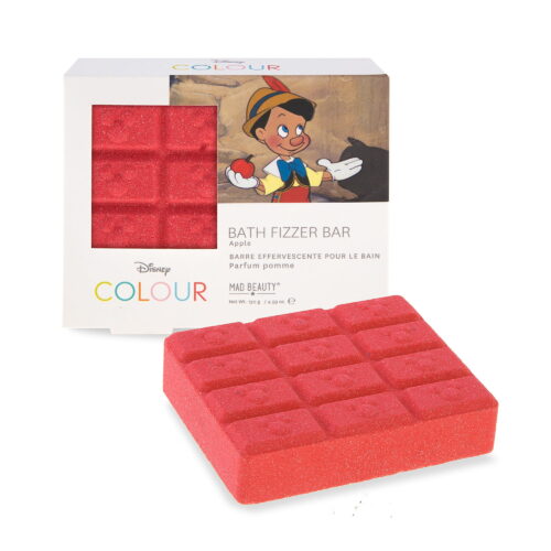 Šumivá bomba do koupele ve tvaru tabulky čokolády Colour Bath Fizzer Bar Pinocchio 130 g Mad Beauty