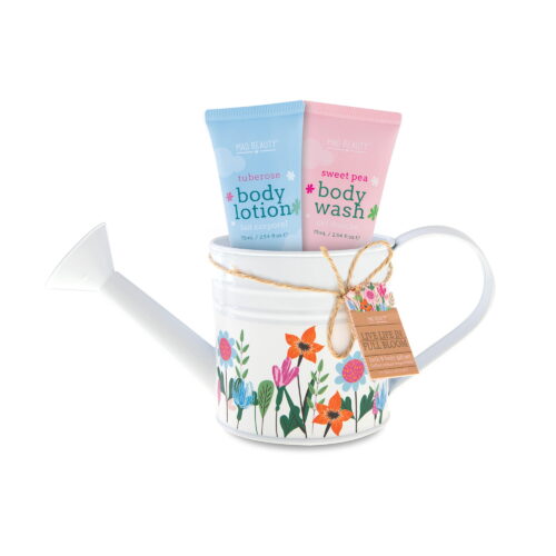 Dárková sada tělové péče s konvičkou In Full Bloom (Watering Can Gift Set) Mad Beauty