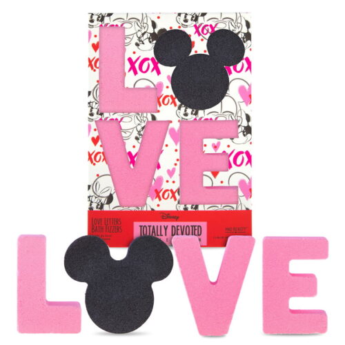 Šumivá bomba do koupele Minnie Mickey Totally Devoted Love (Bath Fizzers) 4 x 60 g Mad Beauty