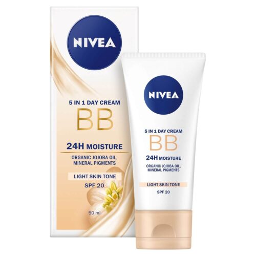 Zkrášlující hydratační krém 5 v 1 BB Cream SPF 20 (5in1 Beautifying Moisturizer) 50 ml tmavší tón pleti Nivea