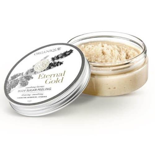 Vyhlazující cukrový tělový peeling Eternal Gold (Body Sugar Peeling) 200 g Organique