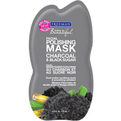 Peelingová maska s uhlím a cukrem (Facial Polishing Mask Charcoal & Black Sugar) 15 ml Freeman