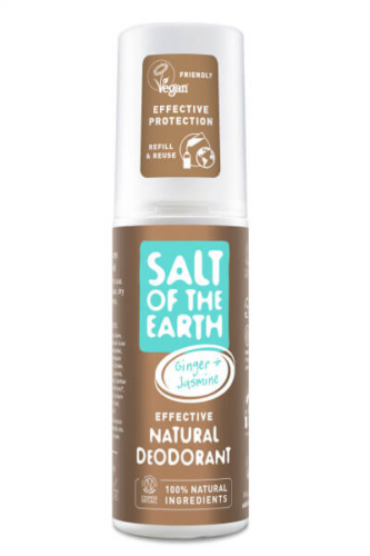 Přírodní deodorant ve spreji se zázvorem a jasmínem Ginger + Jasmine (Natural Deodorant) 100 ml Salt Of The Earth