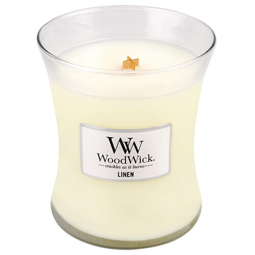 Vonná svíčka váza Linen 275 g WoodWick