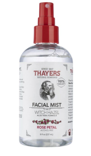 Rozjasňující tonizační pleťová mlha Witch Hazel with Aloe Vera Rose Petal (Facial Mist) 237 ml Thayers