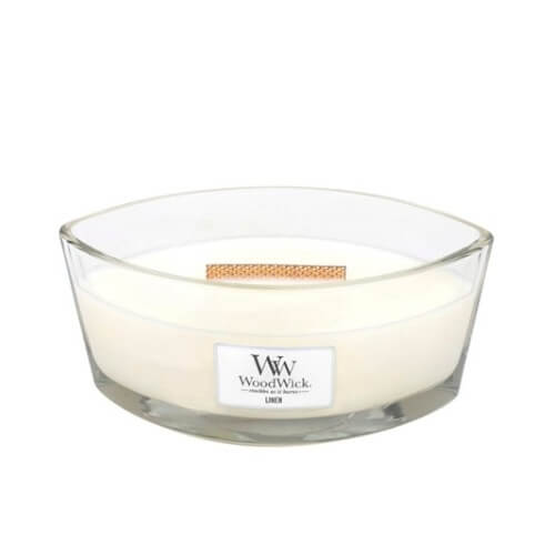 Vonná svíčka loď Linen 453,6 g WoodWick