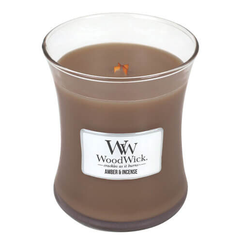 Vonná svíčka váza Amber & Incense 275 g WoodWick