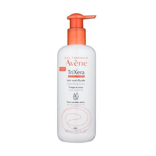 Vyživující fluidní mléko na obličej a tělo na suchou citlivou pokožku TriXera (Nutri-Fluid Lotion) 400 ml Avéne