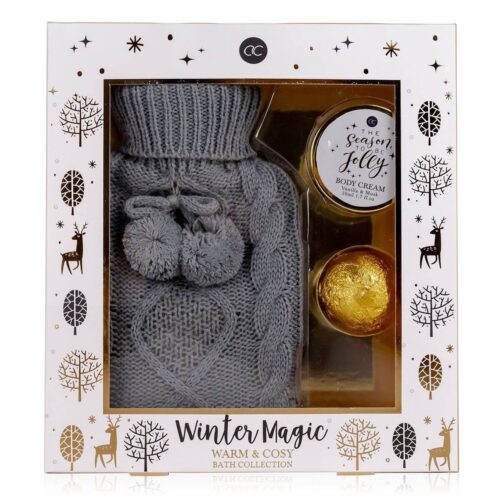 Dárková sada tělové péče s lahví na vodu Vanilla & Musk Winter Magic Accentra