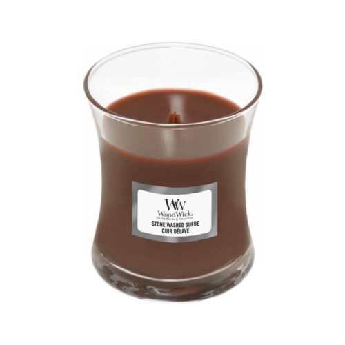 Vonná svíčka váza Stone Washed Suede 85 g WoodWick