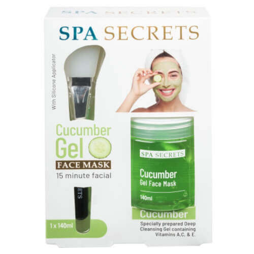 Gelová pleťová maska s aplikátorem SPA Secrets Cucumber (Gel Face Mask) 140 ml XPel